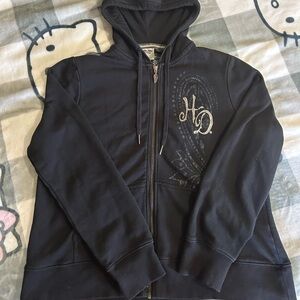 Vintage Y2K women’s Harley Davison zip up and sweatpants duo